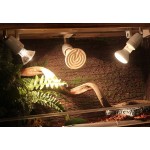 POFET Support de lampe chauffante pour reptile E27 400 W Rotatif En céramique Avec interrupteur et clip Pour animal domestique lézard tortue reptile