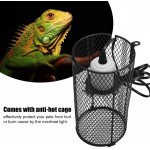 Pssopp Reptile Céramique Lampe Support De Lampe Chauffant Abat-Jour avec Interrupteur pour Animaux Amphibiens Serpent Serpent Lézard TortueUE