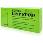 Support de lampe pour reptile Support fixe Lampe chauffante réglable en métal Pour terrarium en verre S : 30 x 64 cm abat-jours non inclus