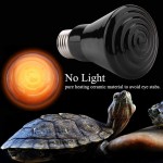 Zerodis Lampe Chauffante Céramique Lampes Infrarouge Ampoule Chauffante pour Reptiles Amphibiens 220-230V50W Black