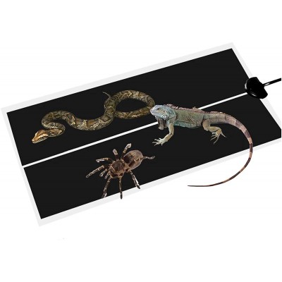 Hmpet Tapis Chauffant réglable pour Reptiles pour Terrarium avec contrôle de température pour Reptiles Tortue Serpent lézard Gecko Aquarium,35W