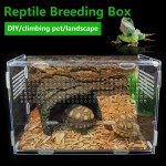 mooderff Boîte d'alimentation D'insectes | Transparent Reptile Breeding Box | Boîte de Terrarium Réservoir en Acrylique pour Araignée Lézard Grenouille Criquet Tortue