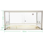 REPTILES PLANET Elégance Kit Terrarium en Aluminium pour Pogona Blanc 120 x 50 x 50 cm