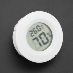 Entatial Mini thermomètre pour Reptiles LCD thermomètre LCD pour Reptiles de température et d'humidité de diamètre de 45 mm 1 pièces pour la Maison des ReptilesBlanche