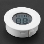 Entatial Mini thermomètre pour Reptiles LCD thermomètre LCD pour Reptiles de température et d'humidité de diamètre de 45 mm 1 pièces pour la Maison des ReptilesBlanche