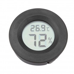 Garosa Thermomètre Reptile Hygromètre Moniteur de température d'humidité intérieure pour thermomètre d'hygromètre numérique Miniature avec Grand écran LCD et rétroéclairage pour ReptileNoir