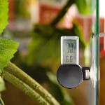 Thermomètre Hygromètre de jauge de température de réservoir de reptile de conception de ventouse de matière plastique pour des lézards et d'autres animaux de compagnie d'escaladeblack transparency