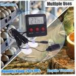 Thermomètre Reptile hygromètre Humidité Indicateur de température du capteur numérique pour Reptile réservoir terrariums Incubateur