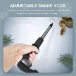 Crochet professionnel évolutif pour reptiles avec poignée noir