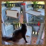 LSAIFATER Chaise Longue Bain de Soleil 360 ° et Support de sécurité inférieur en Fer Perchoir de fenêtre pour Chat Hamac pour Chat Siège de fenêtre pour Tous Les Chats