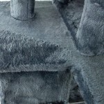 Mobiclinic Arbre à Chat Mod. Tom Marque européenne Griffoir Large Escalade 3 Hauteurs avec Plateformes et abris Déstressant Corde en sisal Gris