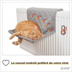 PiuPet® Hamac Chat radiateur Convient à Tous Les radiateurs Courants Hamac radiateur Chat Convient également aux pour Les Chats jusqu'à 7kg lit radiateur Chat