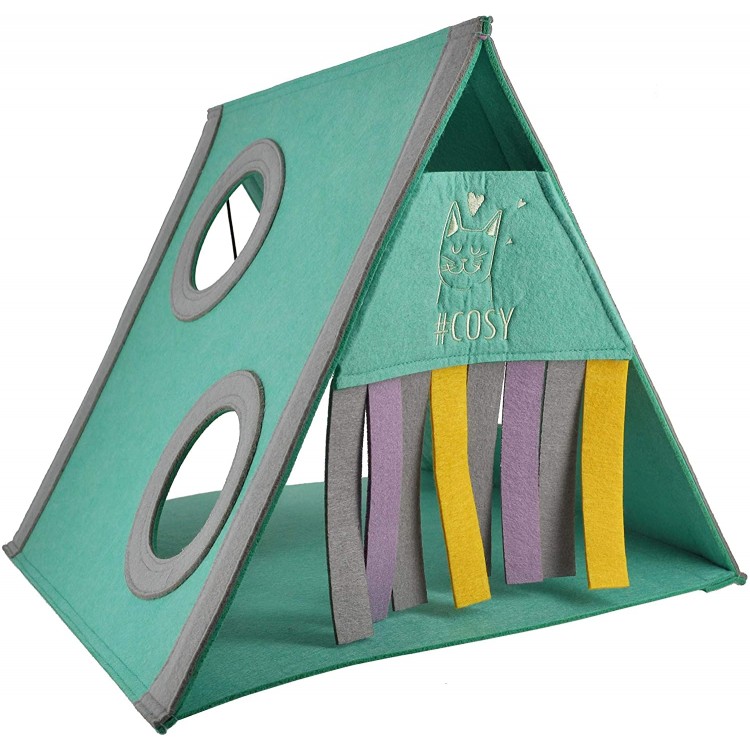 Vitakraft Tente Pliable bicolore pour chat à imprimé Cosy 42x42cm