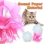 Andiker Lot de 6 jouets interactifs pour chat En forme de souris à fleurs Avec plume et 4 balles en papier bruissantes
