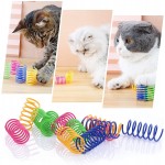 cobee Lot de 20 jouets à ressort colorés pour chat Sans BPA En plastique Ressorts spiralés Jouet interactif pour animal domestique Ressorts spirale en plastique interactifs
