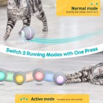 Ventvinal Jouet pour Chat Jouet Interactif 2 Modes de Mouvement Avec Charge USB de la Lumière LED Jouet Intelligent pour Chat